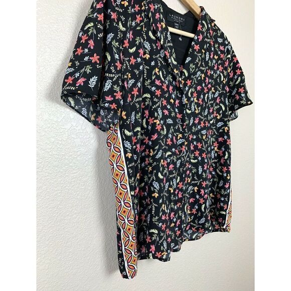 Laundry By Shelli Segal Mixed Floral Print Top - Picture 3 of 5